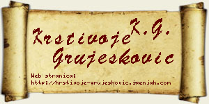 Krstivoje Grujesković vizit kartica